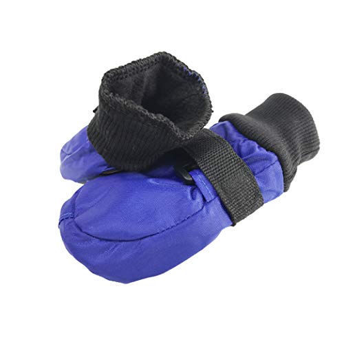 Donad Zapatos Impermeables Antideslizantes para Perros Bota para Mascotas cálidas Suela Suave Correa Ajustable Suministros para Mascotas Protector de Pata 4 Piezas/Lote