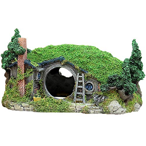 Dongbin Miniatura Colina Paisaje Registro de simulación poliresina Paisaje de la decoración Puentes Decorados de ocultación de Resina Cueva bajo el Agua Paisaje Fish Tank,House