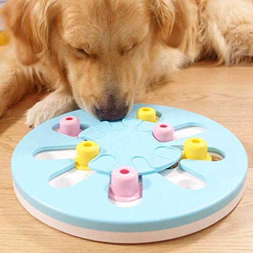 Dongbin Puzzle Perro Alimentador De Juguetes, Lenta Alimentador Tazón para El Perro, El Perro Juegos De Entrenamiento Alimentador con Antideslizante, Mejorar El Coeficiente Intelectual,Azul