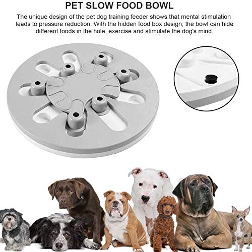 Dongbin Puzzle Perro Alimentador De Juguetes, Lenta Alimentador Tazón para El Perro, El Perro Juegos De Entrenamiento Alimentador con Antideslizante, Mejorar El Coeficiente Intelectual,Rosado