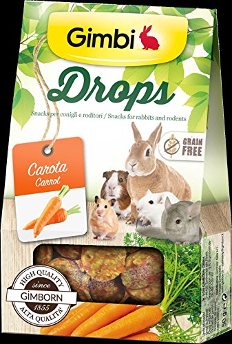 Drops con zanahoria aperitivos para roedores sin cereales 50 g