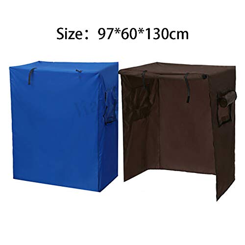 Dyda6 - Funda para Jaula de pájaros (97 x 60 x 130 cm, con Cremallera, antiUV, Impermeable y Transpirable), marrón, Tamaño Libre