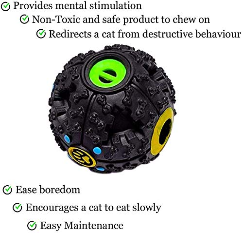 Empty Juguete del Gato del Perro Interactivo Alimentos Treat Ball Puzzle Dispensador for Cachorros Aumentar IQ, pequeñas y Medianas Mascotas - 2 Piezas