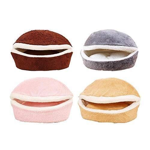 En forma de Hamburguesa cama del animal doméstico del terciopelo de algodón desmontable y lavable arena for gatos perrera del perro cama del animal doméstico de deslizamiento Anti- lavable Nido lindo