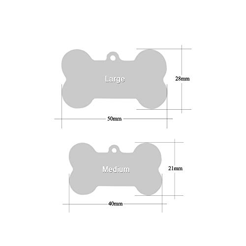 Etiquetas de identificación de mascotas de acero inoxidable Etiquetas de perro personalizadas personalizadas Grabado frontal / posterior para gato y perro con diferentes formas