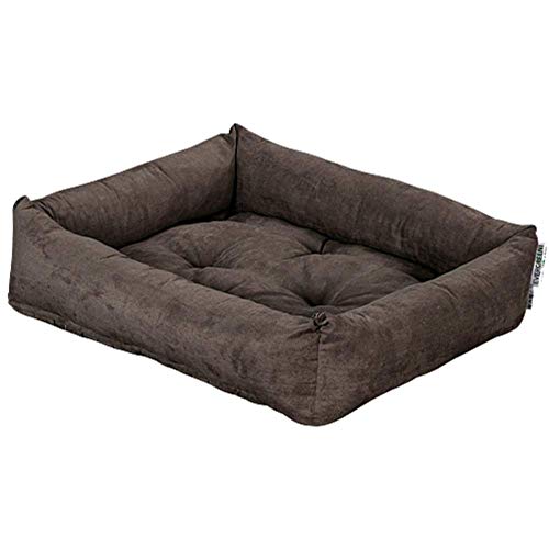 Evergreenweb Cama para Perro, Gris 65x85 Sofá para Perro, Alfombrilla para Perro, Cesta para Perro, Acogedora Cama para Mascotas en la Habitación Borde Elevado, con Suave cojín Desmontable - Rex