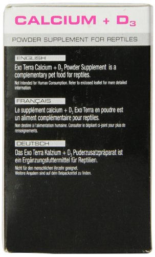 Exo Terra Calcio en Polvo y Vitamina D3-90 gr