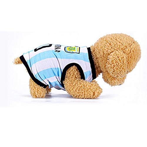 Feidaeu Mascota Perro Ropa para Gatos Chaleco De FúTbol O FúTbol Ropa Transpirable Y CóModa para Perros PequeñOs Camisa Deportiva Y Casual