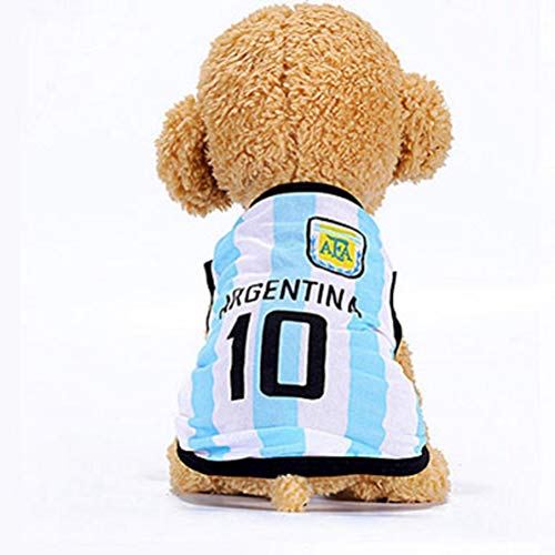 Feidaeu Mascota Perro Ropa para Gatos Chaleco De FúTbol O FúTbol Ropa Transpirable Y CóModa para Perros PequeñOs Camisa Deportiva Y Casual