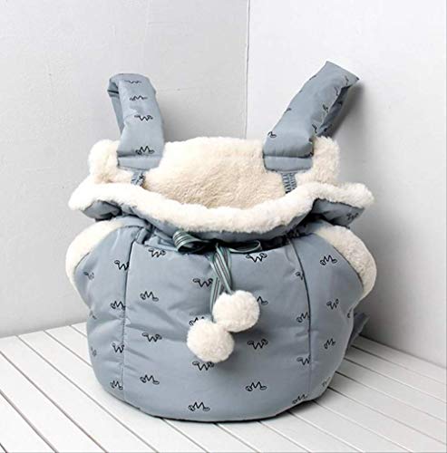 Feng Fang Coche Mascota Perro Gato Teddy British Short Cofre Bolsa para Llevar Mochila Caliente Viaje Mochila Portátil Terciopelo Invierno