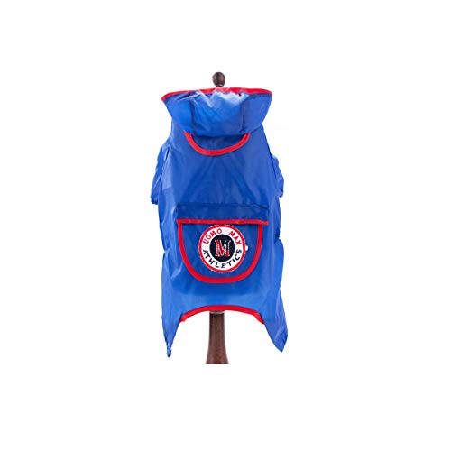 Fengkuo Impermeable para Perros Ropa para Perros Perro pequeño Perro Mediano Granada Impermeable Rojo Muelle Azul S/M (Color : Dock Blue, Size : S)