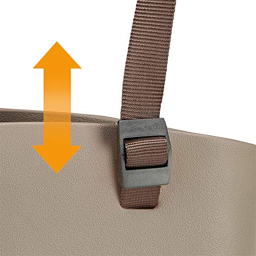 Ferplast Bolso para Transportar Perros de Talla pequeña with-ME, EVA, Suave plástico de Goma, Lavable, Asas Regulables, Correa de Seguridad incluida, 21,5 x 43,5 x h 27 cm Tórtola