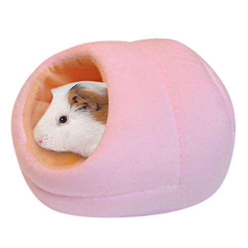 FHKGCD Lindo Y Cálido Pequeño Colchón para Animales Pequeños, Cálido Y Resistente Al Viento, Suministros para Mascotas Suaves, Rosa, S