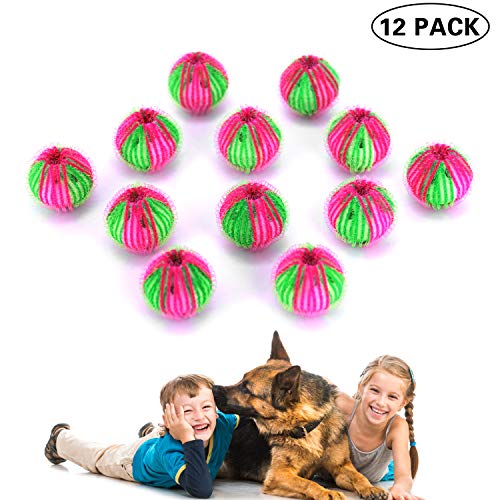 FLIUUK - 12 pelucas para remover pelos de mascotas, reutilizables, pelotas de lavado para lavandería mágica