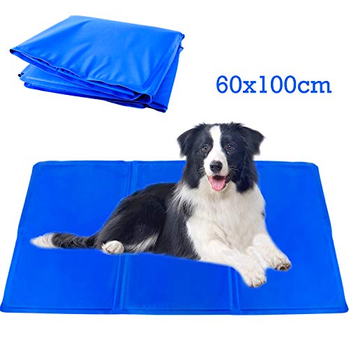 Forever Speed – Esterilla fría para mascotas para perros y gatos, esterilla de helado para mascotas, enfriador para personas, no tóxico, para interior y exterior (60 x 100 cm)