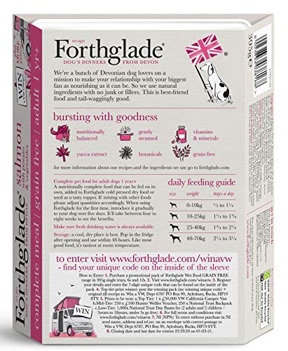 Forthglade Salmón para Adultos con Patata y verdura, Grano Gris, 18 x 395 g