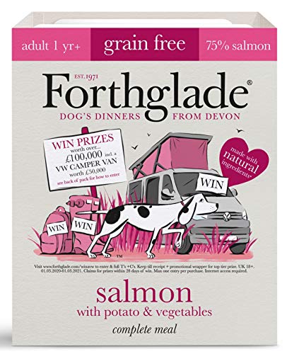 Forthglade Salmón para Adultos con Patata y verdura, Grano Gris, 18 x 395 g