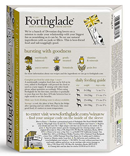 Forthglade Salmón para Perros Adultos, Pollo con Calabaza y Verduras, Grano Gris - 18 x 395 g