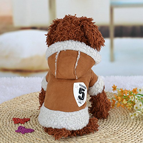 Fossrn Mascota Perro Ropa de Invierno Abrigo Ropa Cachorro Chaleco Motocicleta Caliente Traje