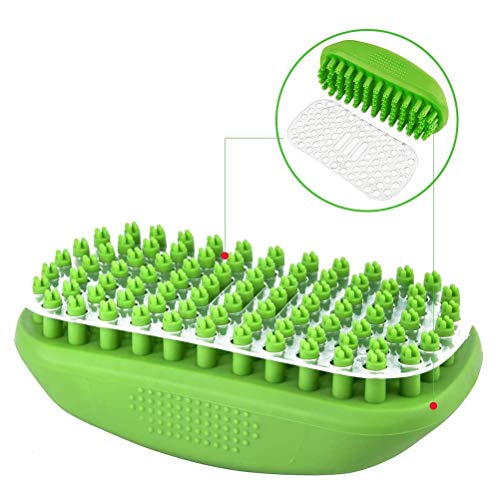 Fovely Curry Comb para Gatos y Perros - Cepillo de baño para Perros, con Efecto de Masaje | Cepillo de Goma de Primera Calidad | Aseo de Perros y Gatos