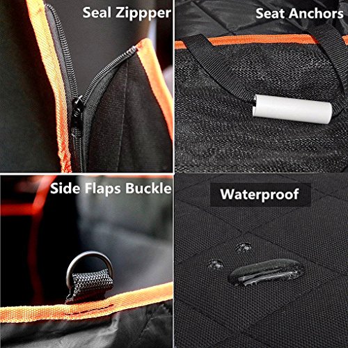 Fragralley Cubierta Asiento Coche Perro, Funda Profesional de Asiento para Mascotas, Manta Animal Coche Impermeable Antideslizante de Coche para automóvil, camión y SUV