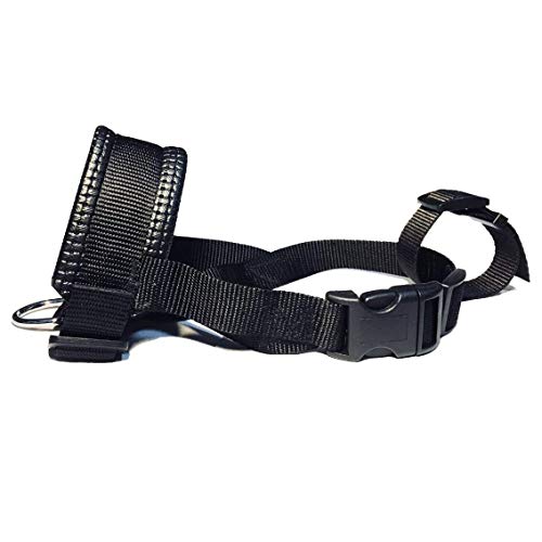 Galaxer Ajustable Boquilla para Perros Bucle Material de Nylon de Servicio Pesado Bozal para Perros con Multi-Tamaño y Protección de Franela para Perros Pequeños, Medianos y Grandes