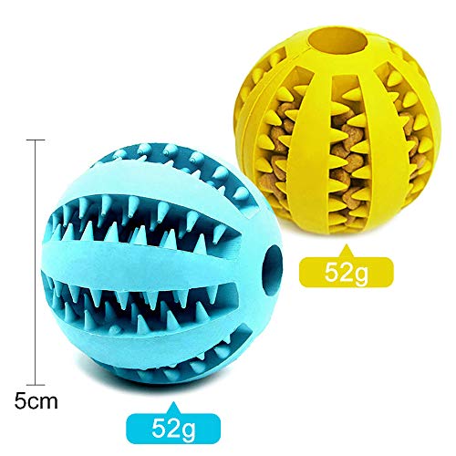 Gaoni Pelota de Juguete para Perros - Pelota Dental para Perros Pelota Caucho Natural Accesorios Dentales Perro Higiene Dental Juguete de Goma Dura para Masticar, Limpiar los Dientes, Jugar, Adiestrar