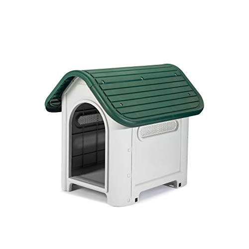 Gardiun KZT1005 - Caseta de Perro Kira Resina Beige/Verde 59x75x66 cm