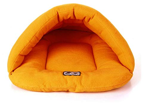 GETS Cama para Gatos de Interior o Perros pequeños, Cachorro, Gatito, Conejo, Cueva de Gato trangular, cálido y cómodo Saco de Dormir para Gato.