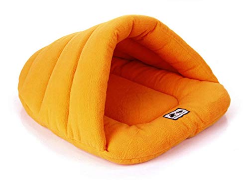 GETS Cama para Gatos de Interior o Perros pequeños, Cachorro, Gatito, Conejo, Cueva de Gato trangular, cálido y cómodo Saco de Dormir para Gato.