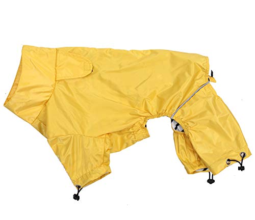 Geyecete - Chubasquero para Perro con Cremallera, Resistente al Agua y a la Lluvia, Ligero Impermeable para Perros Grandes, medianos y pequeños, Cuatro Patas