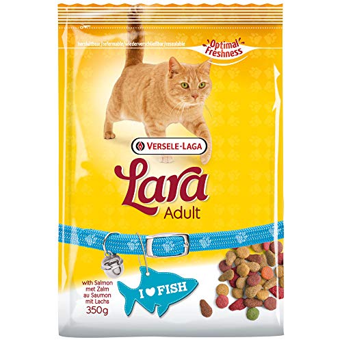 Global Pienso para Gatos 350 grs | Comida para Gatos Lara con salmón | Alimento seco para Gatos