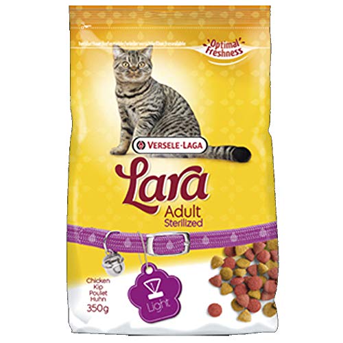 Global Pienso para Gatos esterilizados 350 grs | Comida para Gatos Lara con Pollo | Alimento seco para Gatos castrados o esterilizados