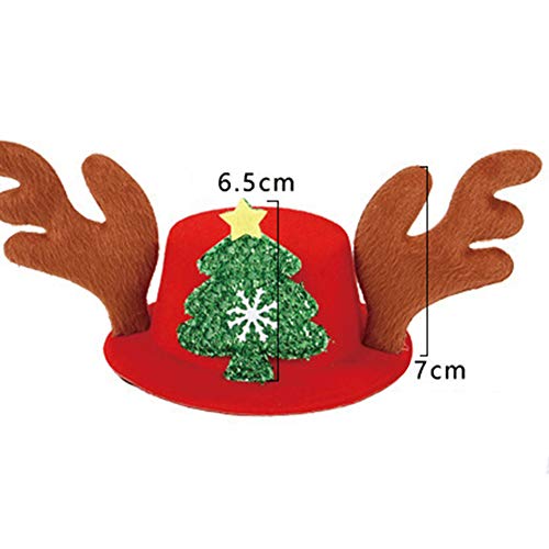 Gorra de Papá Noel, muñeco de Nieve, Cabeza de Alce y Cuerno de Alce para Perro, Gato, para Cachorro, Perro, Gatito, Color Fucsia