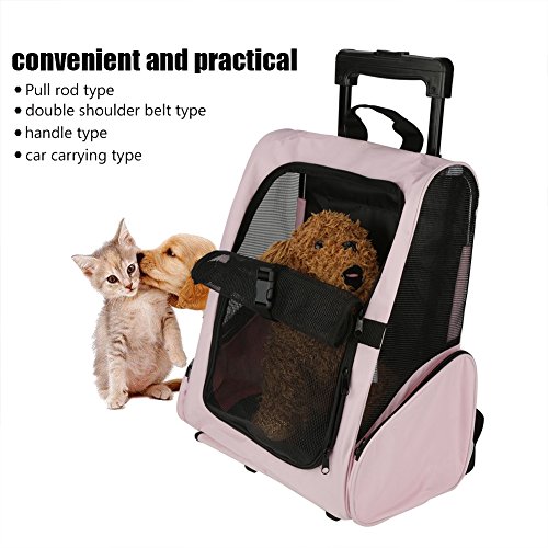 GOTOTOP Mochila Carro de Mascota, Bolsa de Doble Shouder para Viaje con Perro Gato