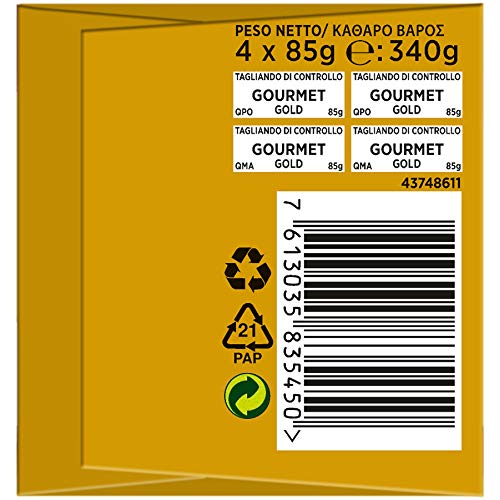 Gourmet Gold Purina Húmedo Gato corazón Suave con Ternera, Pollo - 48 latas de 85 g Cada una (12 Paquetes de 4 x 85 g)