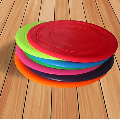 GOUSHENG Frisbees Perros Juguetes Disco Volador, Frisbees, Paquete De 7, Entrenamiento De Platillos Voladores Interactivos 60% Más Livianos Que Los Discos Voladores Estándar, Colores Surtidos Aleatori