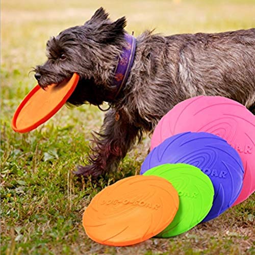 GOUSHENG Frisbees Perros Juguetes Paquete De 5 Discos Para Perros Frisbee, 6 Pulgadas, Juguetes Para Entrenar Perros Voladores Discos Voladores Flyer Juguete Para Mascotas Blando Disco Volador Disco V