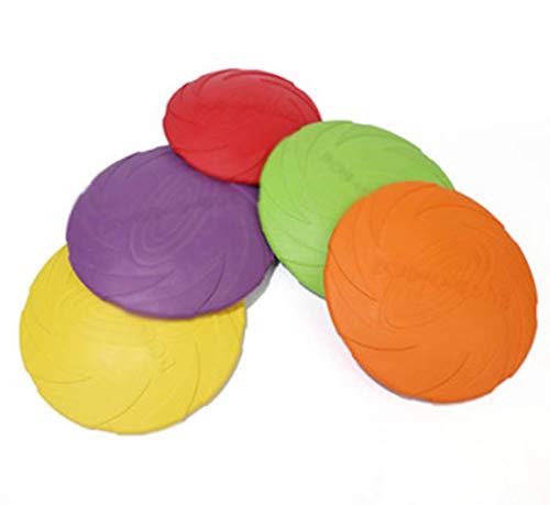 GOUSHENG Frisbees Perros Juguetes Paquete De 5 Discos Para Perros Frisbee, 6 Pulgadas, Juguetes Para Entrenar Perros Voladores Discos Voladores Flyer Juguete Para Mascotas Blando Disco Volador Disco V