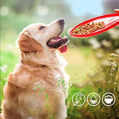 GOUSHENG Frisbees Perros Juguetes Silicona para Perros Voladores Flyer Discos De Entrenamiento para Perros Pequeños Grandes De Goma Blanda Resistente Al Diente 1 Paquete, 8.7"Diámetro Disco Volador G