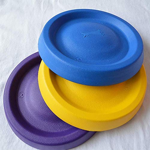 GOUSHENG Frisbees Perros Juguetes Silicona para Perros Voladores Flyer Discos De Entrenamiento para Perros Pequeños Grandes De Goma Blanda Resistente Al Diente 1 Paquete, 8.7"Diámetro Disco Volador G