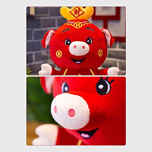 Gtrjin Juguete De Peluche De Cerdo De Año Nuevo Chino De 40 Cm, Juguetes para Niños Muñeca De Cerdo De Suerte De Felpa De Año Nuevo, Juguete De Mascota Animal