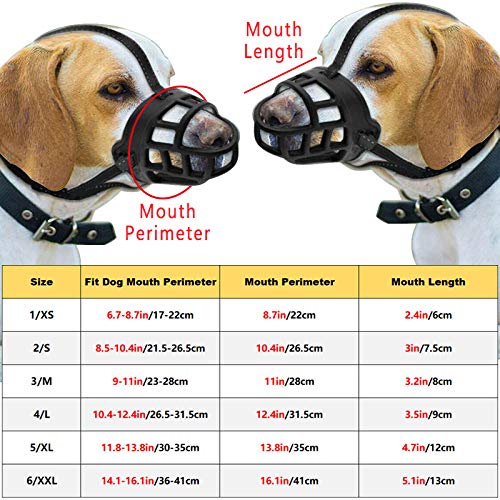 Gulunmun Bozal Ajustable para Perros Malla Suave de Silicona Transpirable Canasta Fuerte Bozales pequeños y Grandes para Boca de Perro Accesorios para Entrenamiento de Mascotas-S,