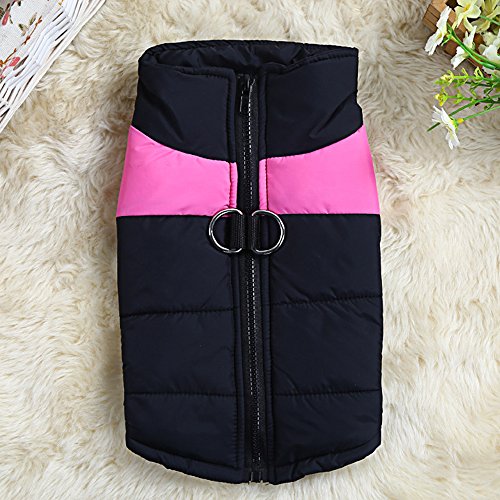 Haihuic Abrigo de Invierno para Perros, Clima frío, Chaleco cálido al Aire Libre, Chaquetas Deportivas Ropa de Snowboard para Perros pequeños, medianos y Grandes. Talla S-5XL | Rosado