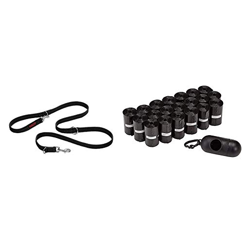 Halti Training Lead (6' 6") + AmazonBasics - Bolsas para excrementos de Perro con dispensador y Clip para Correa (300 Bolsas)