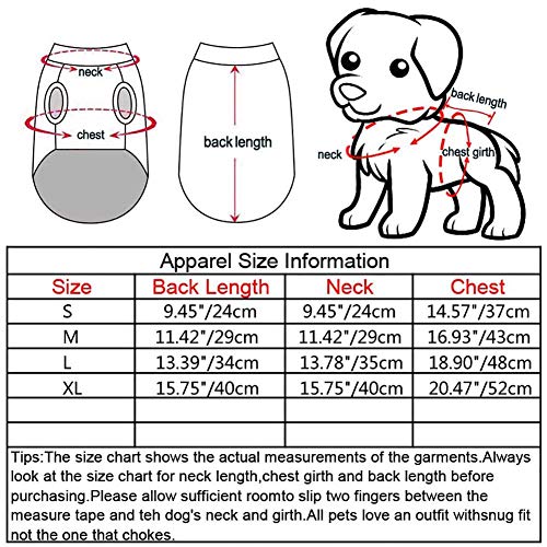 Handfly Ropa para Perros Perros Gatos Pijamas de Perro Suave, Pijamas para Perros Abrigos Ropa para Perros pequeños, Gatos, Mascotas.