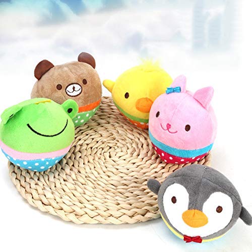 HAODEE Juguetes para Mascotas Forma de Rana Verde Squeak Sonido Masticar Juguete para Perro Gato Peluche 10 * 10 cm