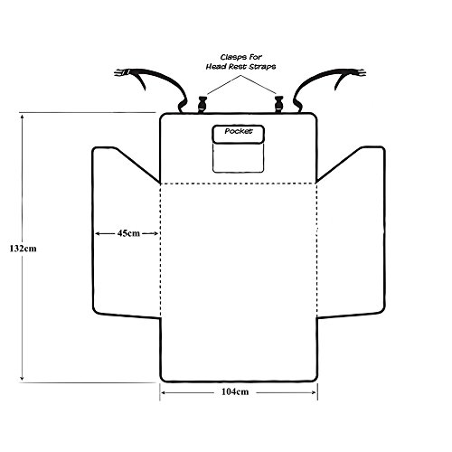 HCMAX Perro Vehículo Protector de Maletero Cubierta del Revestimiento de Carga Mascota Cubierta de Asiento Estera Antideslizante Impermeable Universal para Camionetas