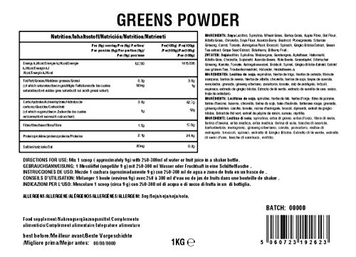 Health Hack - Greens en polvo, sabor neutro, 1 kg