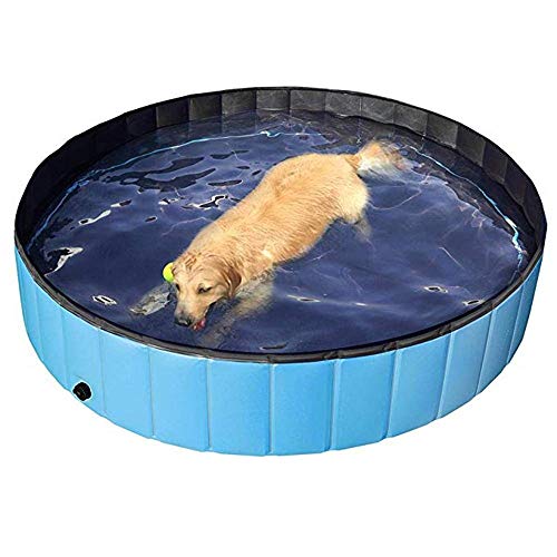 HEcSHENG Piscina Plegable para Perros, Cachorro, Gato, Piscina, bañera, Mascotas, niños, Piscina de Bolas